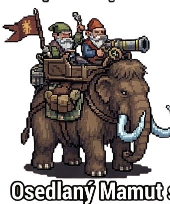 Osedlaný Mamut s Gnomí Posádkou